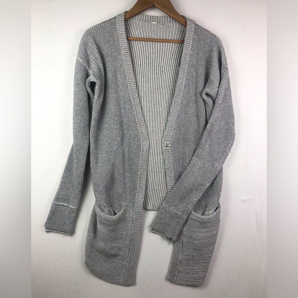 Lululemon Grey Knit Cardigan, S